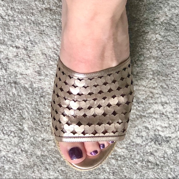 Worn 1x only Nine West wedge sandal rose gold 8.5 - Picture 3 of 6